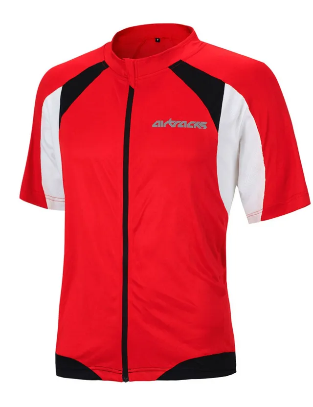 airtracks-pro-t-maillot-v-lo-manches-courtes-rouge-respirant image 1