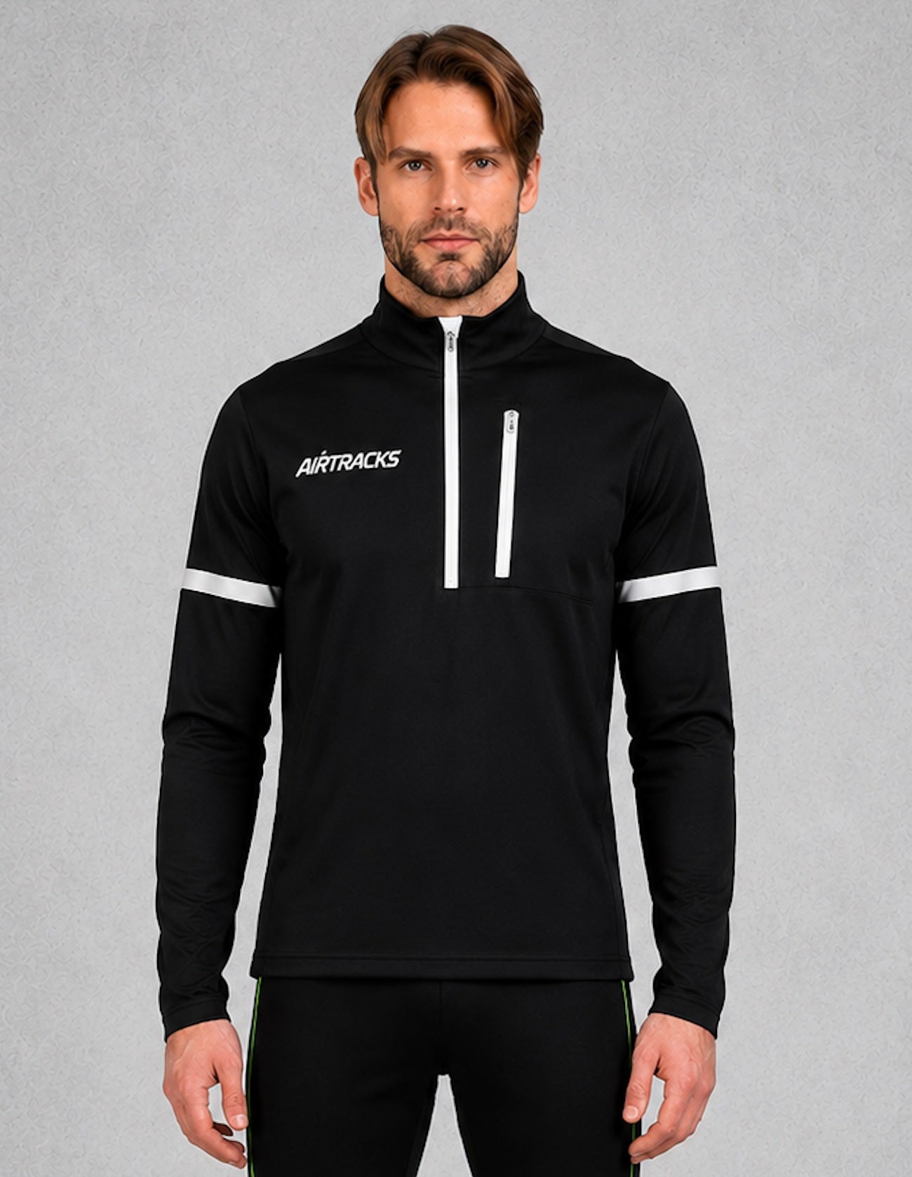 airtracks-thermo-maillot-v-lo-hiver-homme-noir-manches-longues image 1
