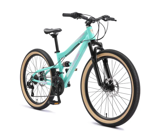 bikestar-vtt-enfant-24-pouces-tout-suspendu-menthe-21-vitesses image 1