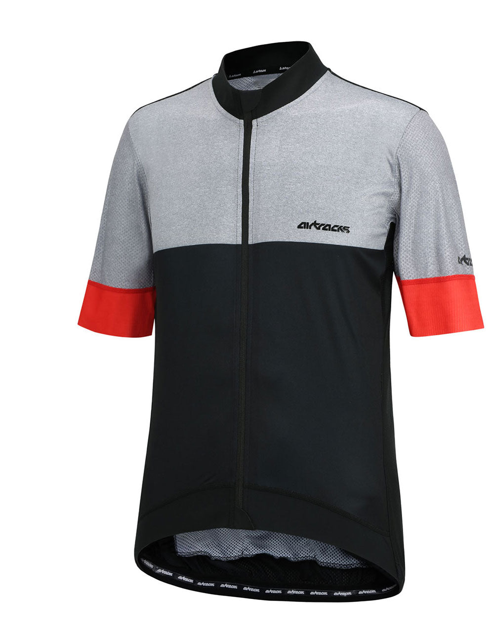 airtracks-pro-team-line-maillot-v-lo-homme-noir-gris-manches-courtes image 2