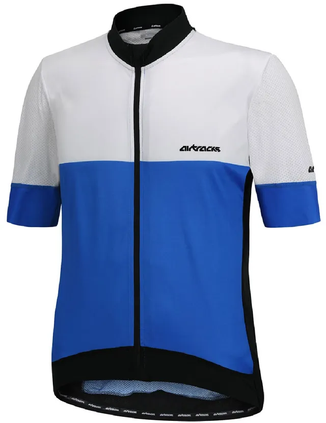 airtracks-pro-team-line-maillot-v-lo-manches-courtes-bleu-blanc image 1