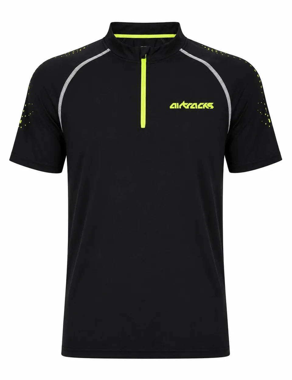 airtracks-pro-team-maillot-running-homme-noir-compression-zip image 1