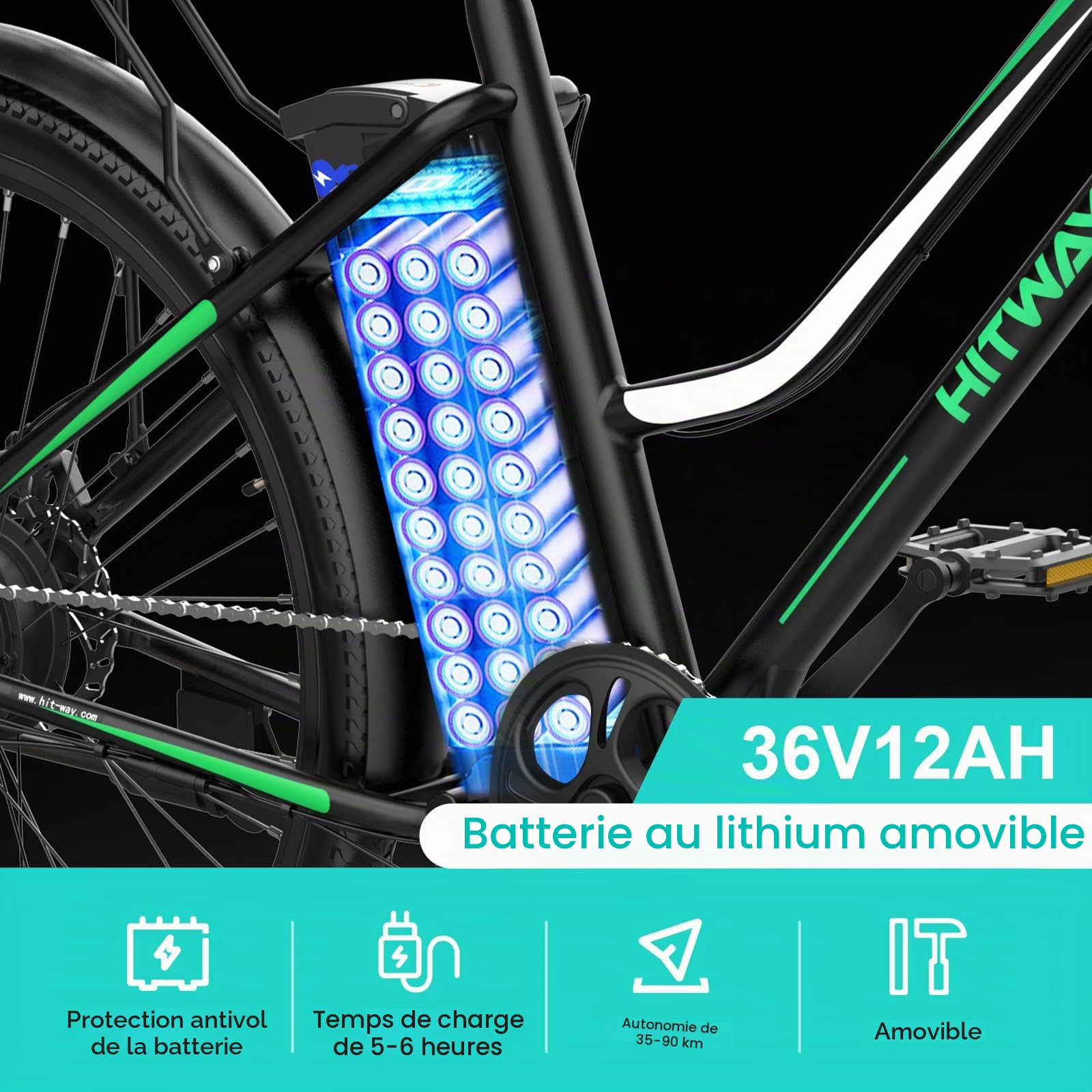 hitway-bk8-v-lo-lectrique-26-femme-250w-36v-12ah image 3