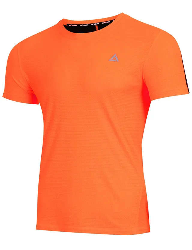 airtracks-pro-line-t-shirt-running-orange-noir-manches-courtes image 1