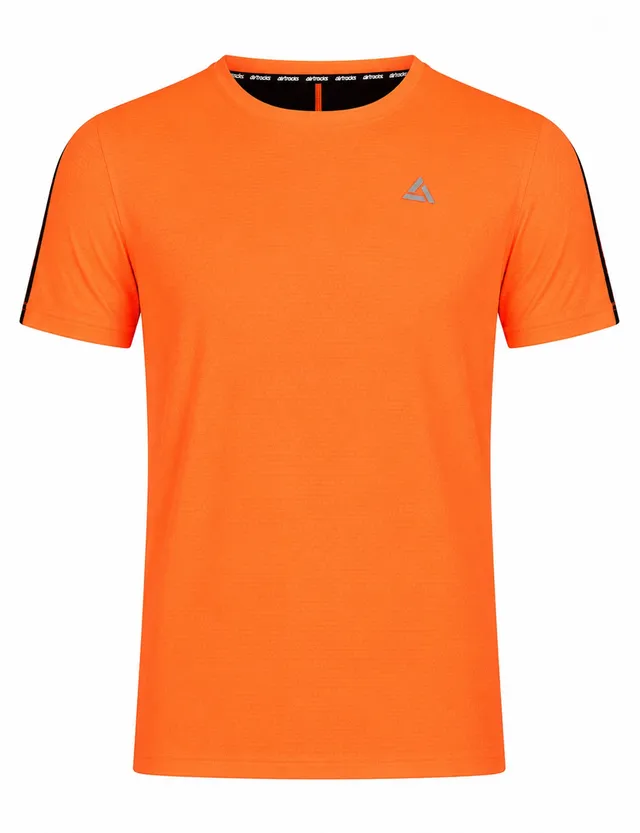 airtracks-pro-line-t-shirt-running-homme-orange-noir-m image 1