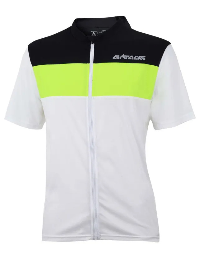 airtracks-pro-air-maillot-v-lo-homme-manches-courtes-blanc image 1