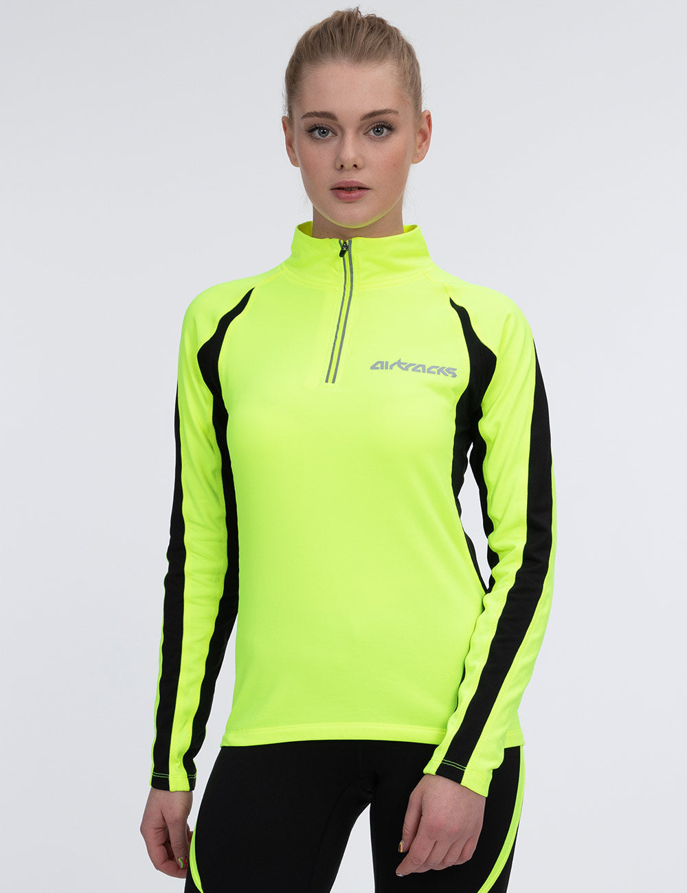airtracks-pro-neon-t-shirt-thermique-running-femme-manches-longues image 1
