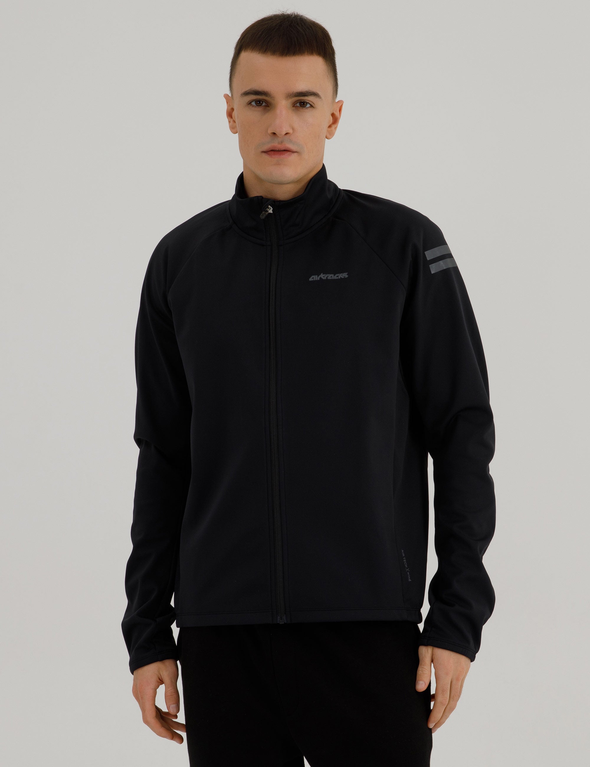 airtracks-v-lo-veste-hiver-softshell-thermique-noir-coupe-vent image 1
