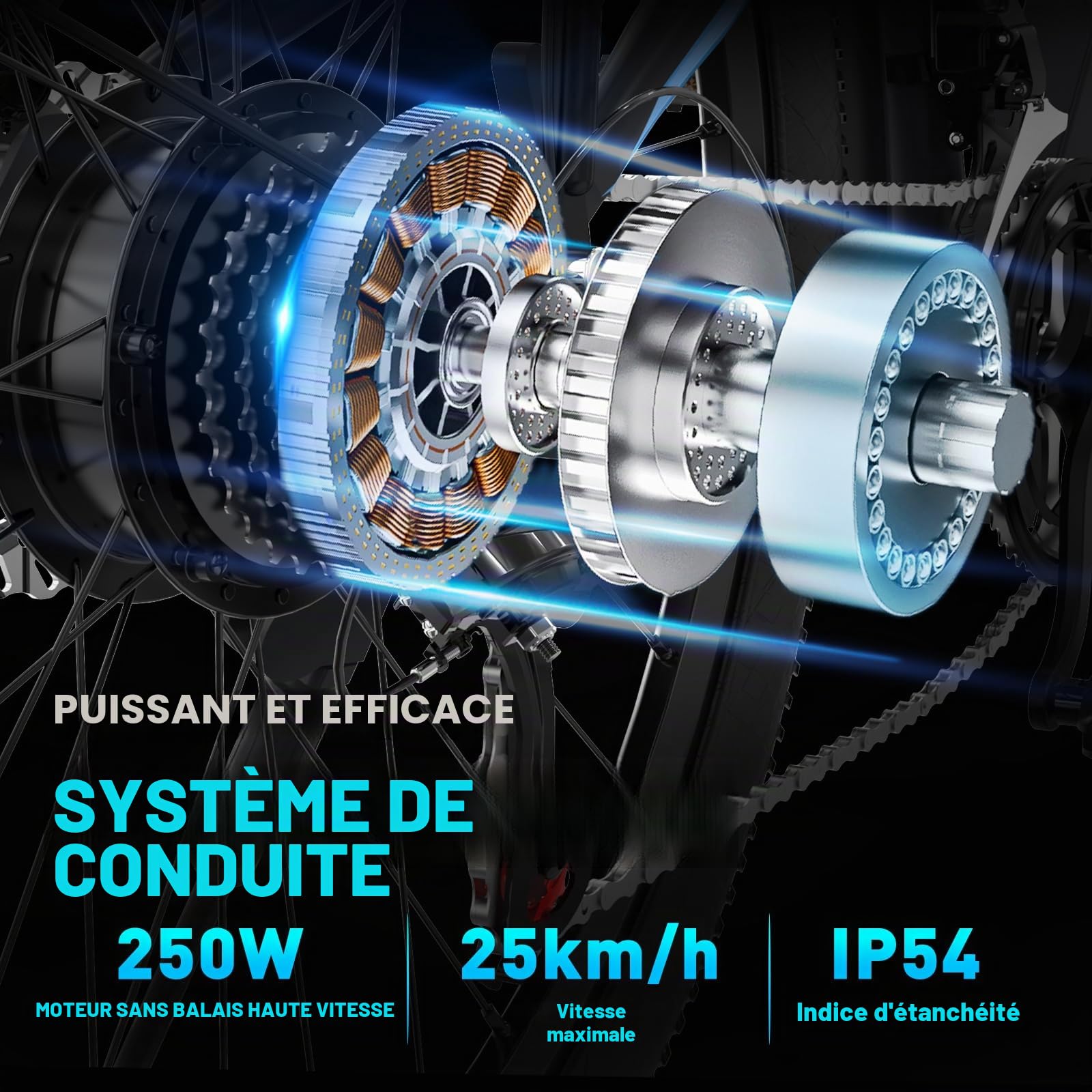 hitway-bk7-vtt-lectrique-26-36v-12ah-250w-noir-7-vitesses image 2