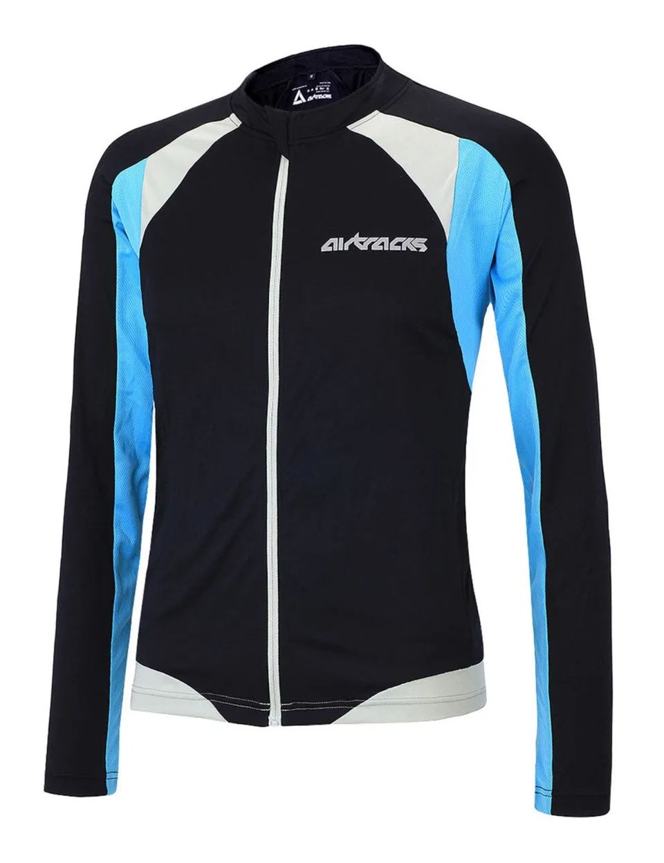 airtracks-pro-t-maillot-v-lo-homme-manches-longues-noir-bleu image 1