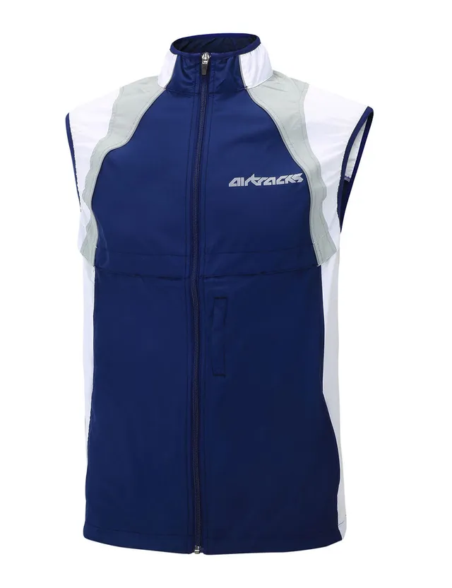 airtracks-gilet-v-lo-course-bleu-marine-l-ger-coupe-vent image 1