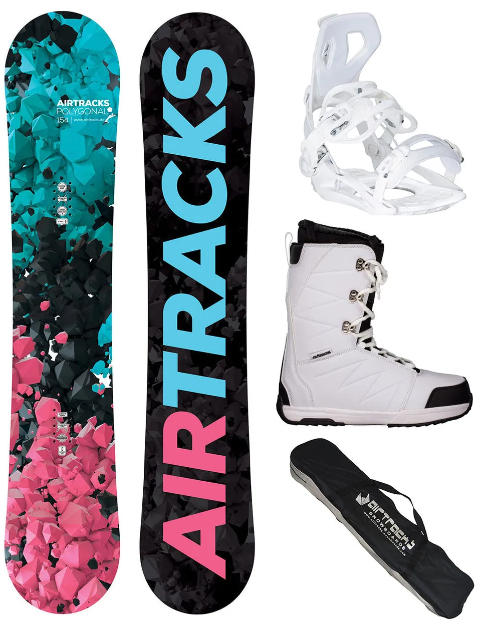 airtracks-polygonal-pack-snowboard-femme-148-cm-noir image 1