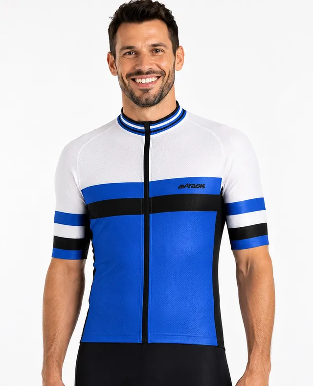 airtracks-pro-line-maillot-v-lo-bleu-blanc-quick-dry image 1