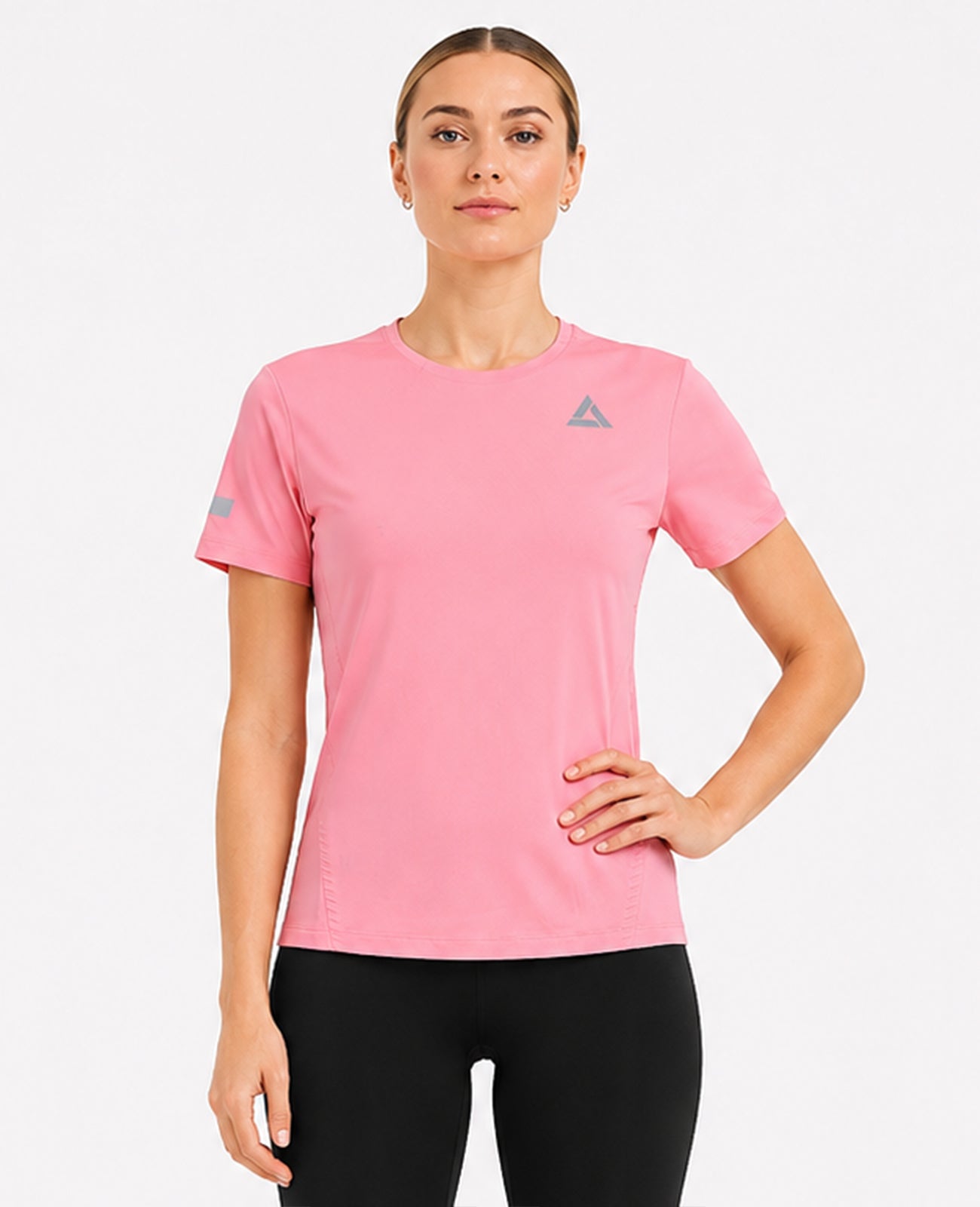 airtracks-pro-line-t-shirt-running-femme-rose-manches-courtes image 1