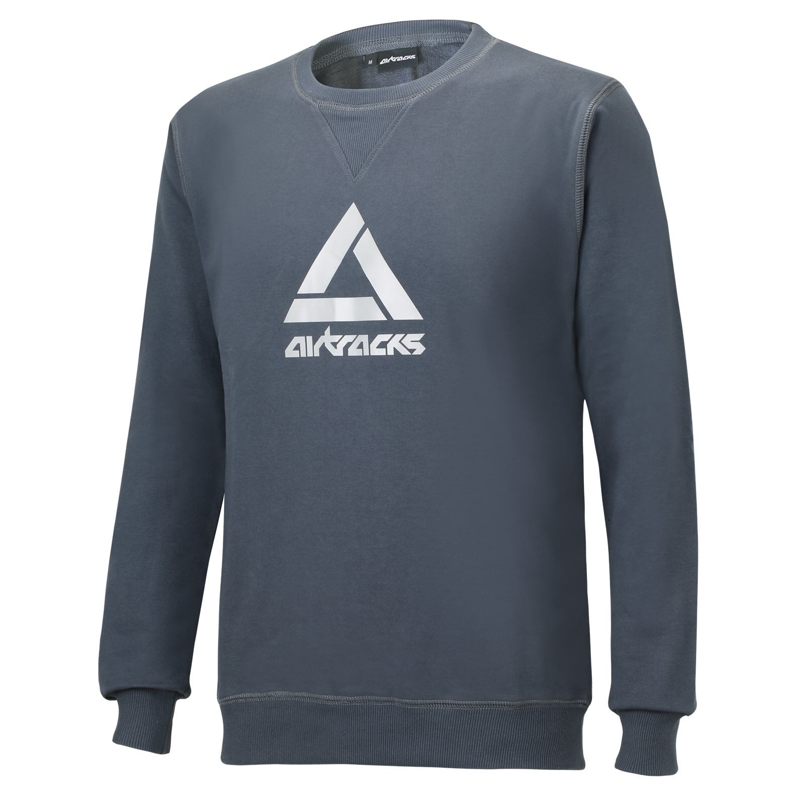 airtracks-streetwear-sweat-homme-gris-fonc-col-rond image 1