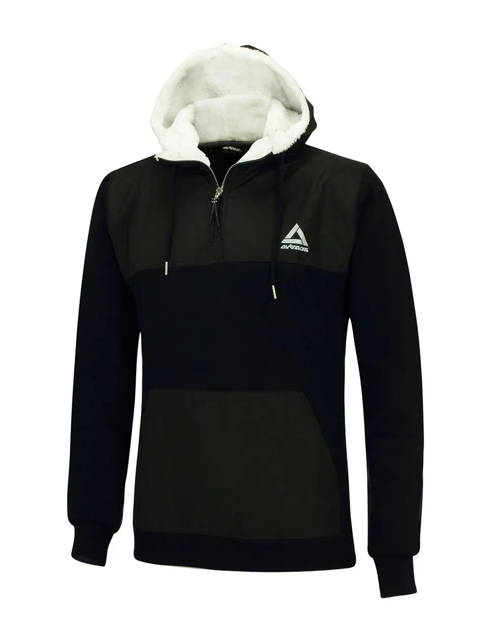 airtracks-crew-pro-line-sweat-capuche-zip-homme-noir-polaire image 1