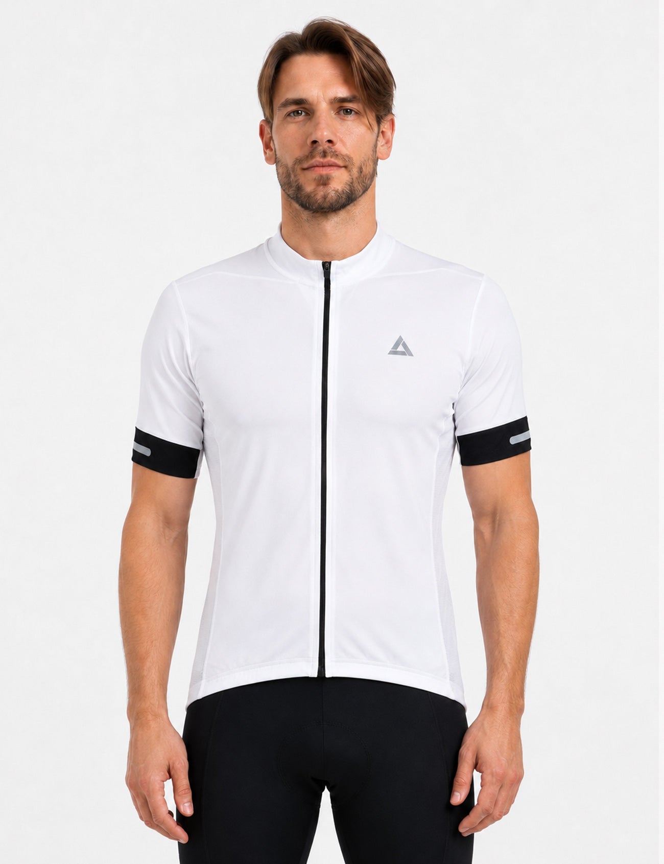airtracks-pro-team-line-ii-maillot-v-lo-homme-blanc-manches-courtes image 1