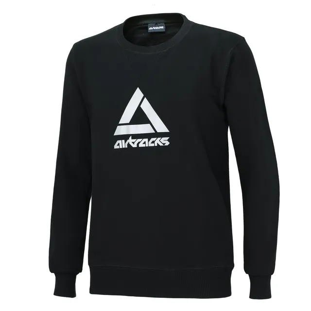 airtracks-streetwear-sweat-col-rond-noir-homme-manches-longues image 1