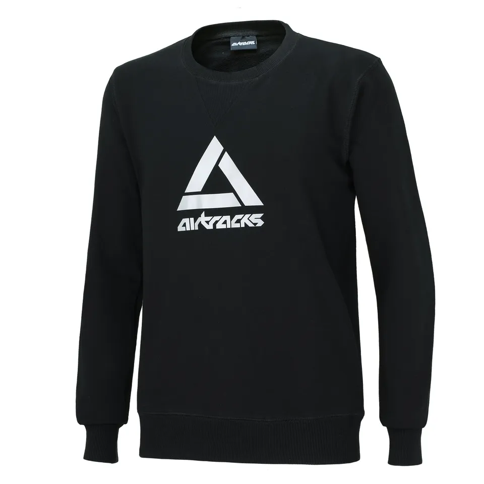 airtracks-streetwear-sweat-col-rond-noir-homme-manches-longues image 1