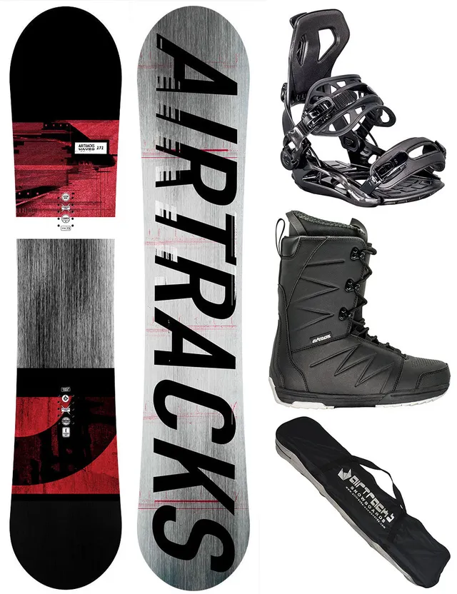 airtracks-waves-set-snowboard-homme-159-boots-sac image 1