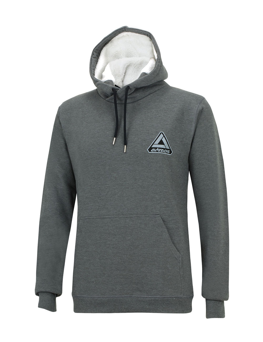airtracks-streetwear-sweat-capuche-hiver-homme-molleton-gris image 1