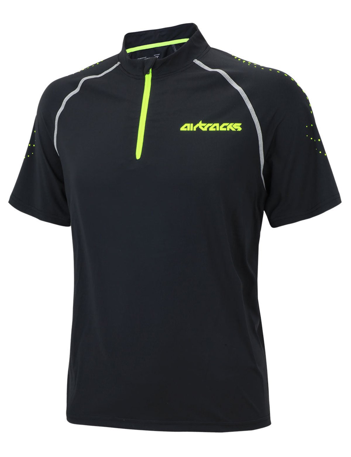 airtracks-pro-team-maillot-running-homme-noir-compression-zip image 2