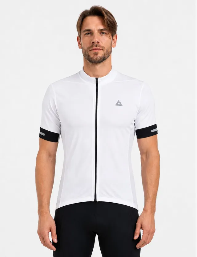 airtracks-pro-team-line-ii-maillot-v-lo-homme-blanc-manches-courtes image 1