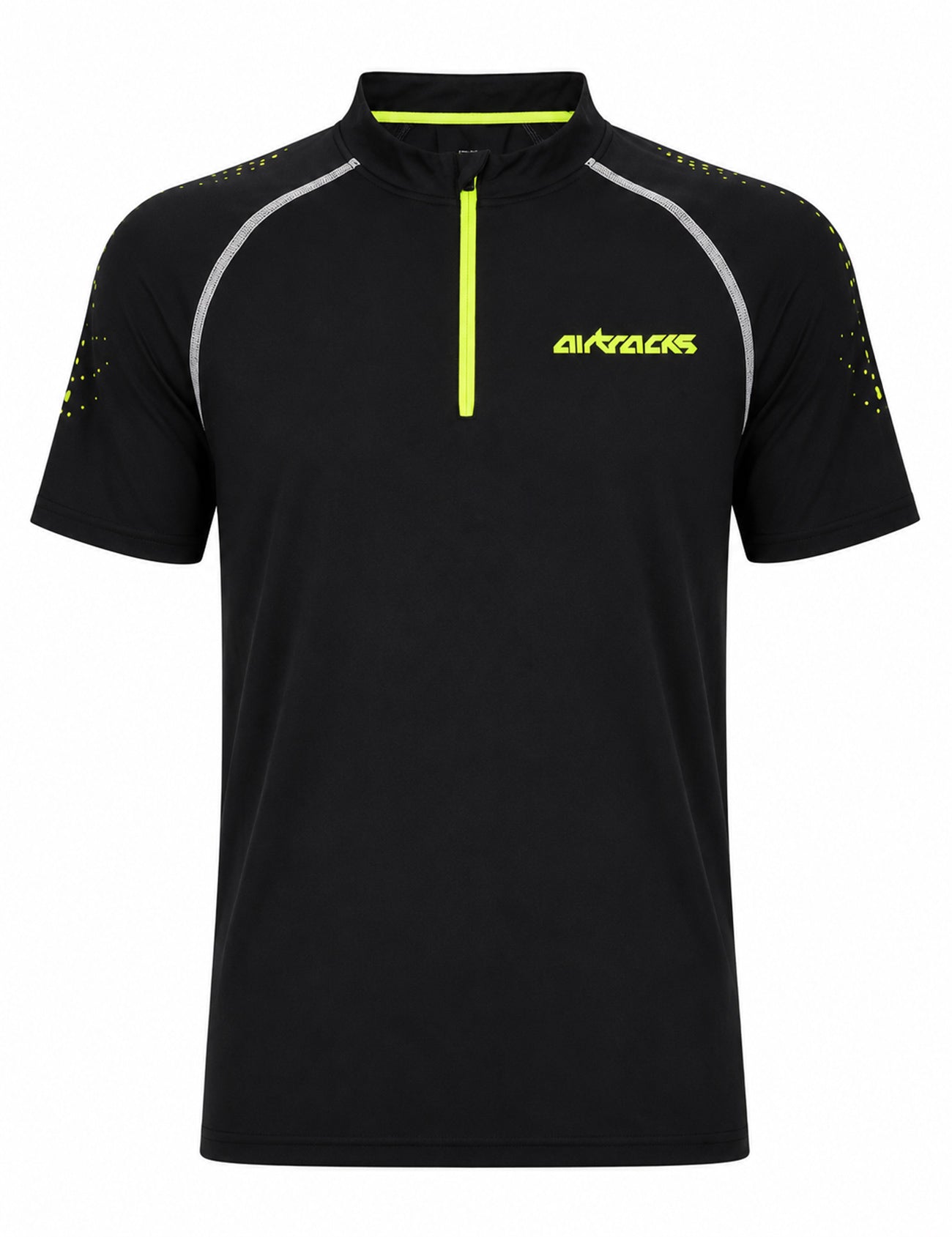 airtracks-pro-team-maillot-running-homme-noir-compression-zip image 1