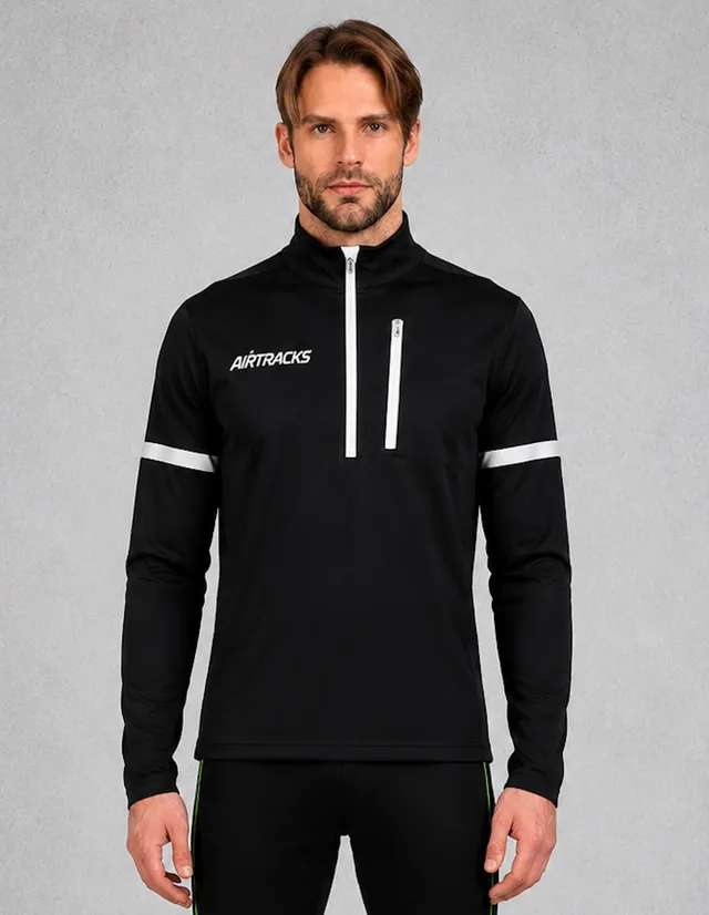 airtracks-thermo-maillot-v-lo-hiver-homme-noir-manches-longues image 1
