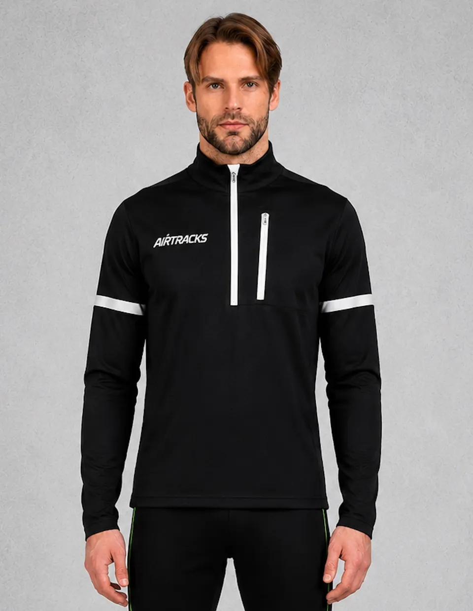 airtracks-thermo-maillot-v-lo-hiver-homme-noir-manches-longues image 1