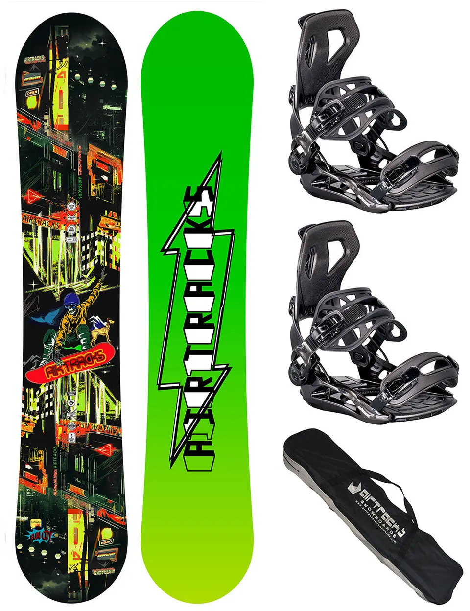 airtracks-fun-city-snowboard-homme-fixation-master-pro-sac image 1