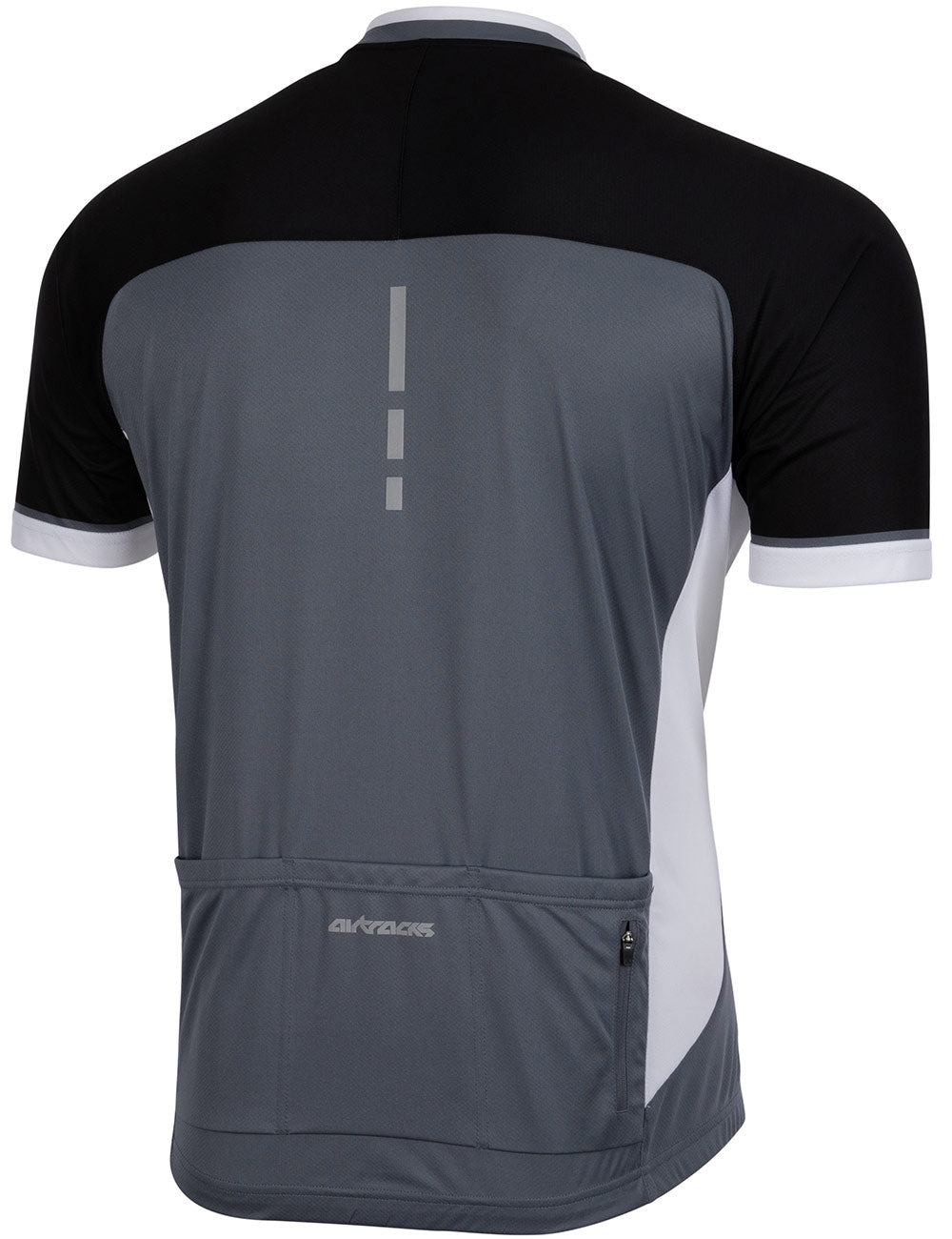 airtracks-v-tements-de-v-lo-maillot-gris-noir-manches-courtes image 2
