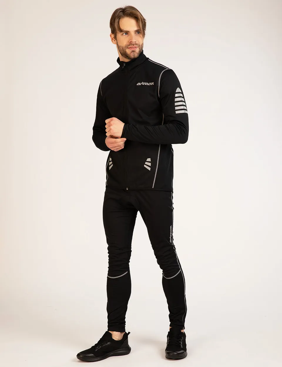 airtracks-v-lo-maillot-v-lo-hiver-thermique-noir-gris-ml image 1