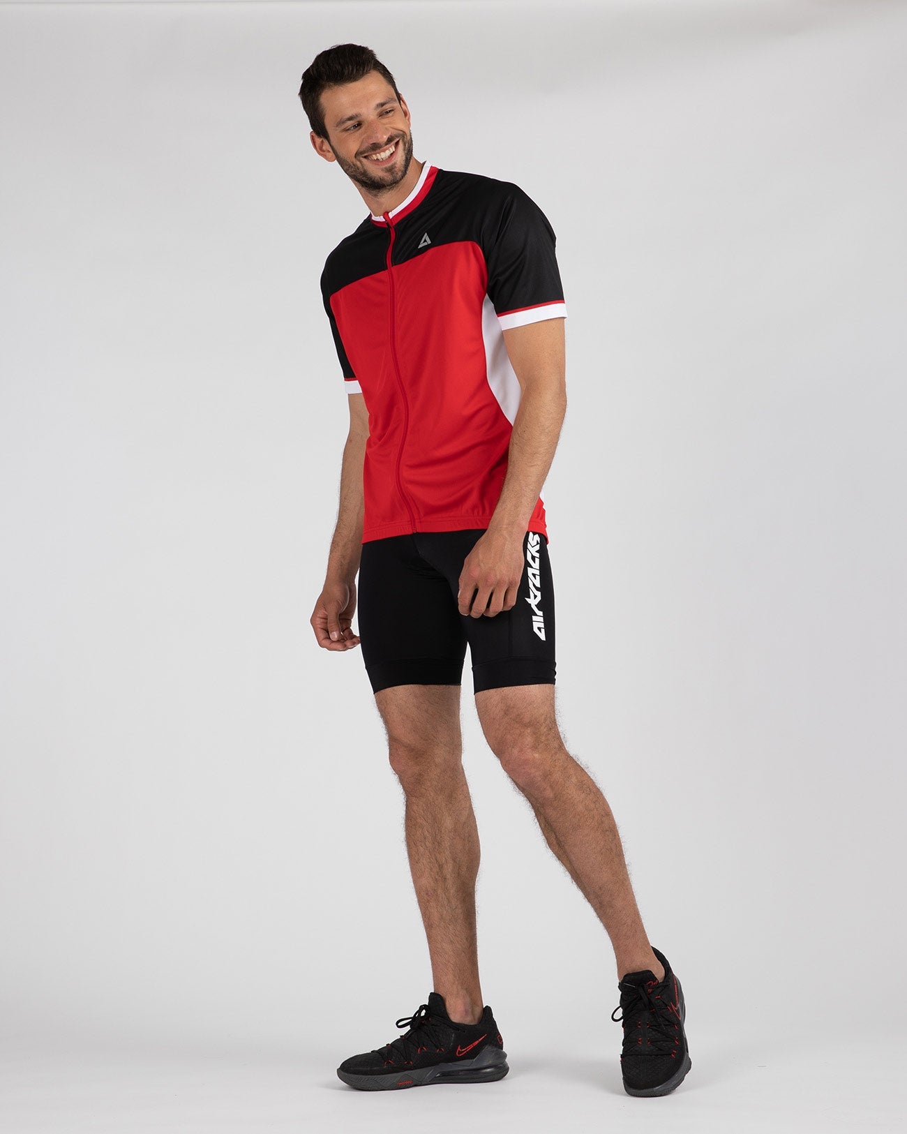 airtracks-pro-t-ii-maillot-v-lo-manches-courtes-gris-noir image 1