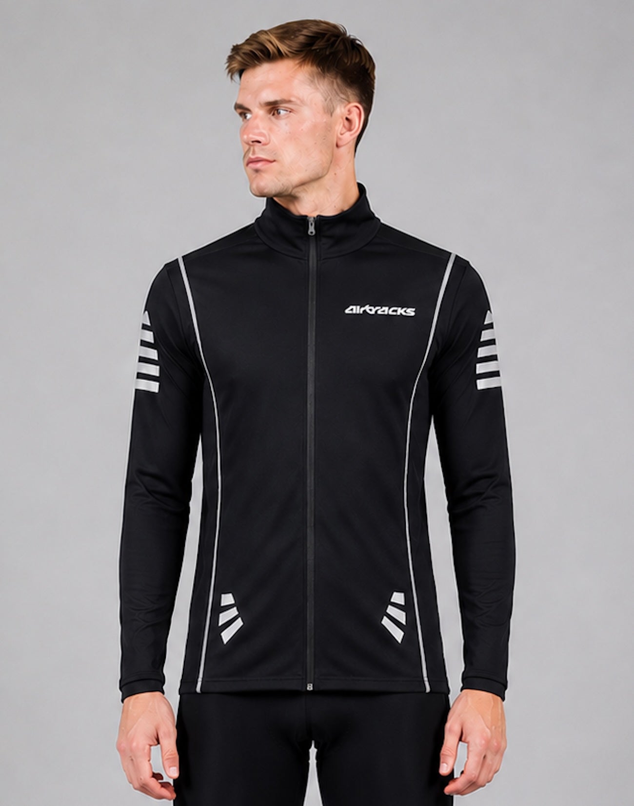 airtracks-pro-maillot-v-lo-hiver-homme-manches-longues-noir image 1