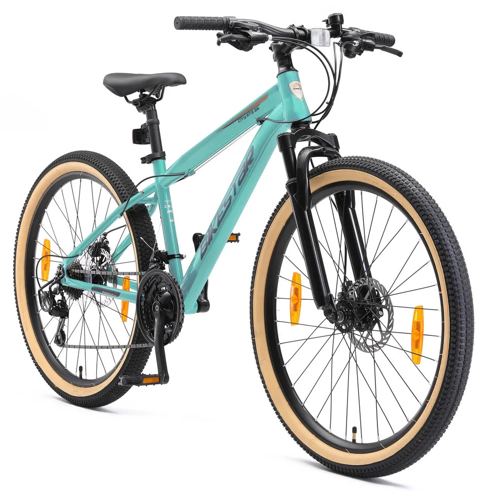 bikestar-vtt-26-pouces-menthe-21-vitesses-shimano image 1