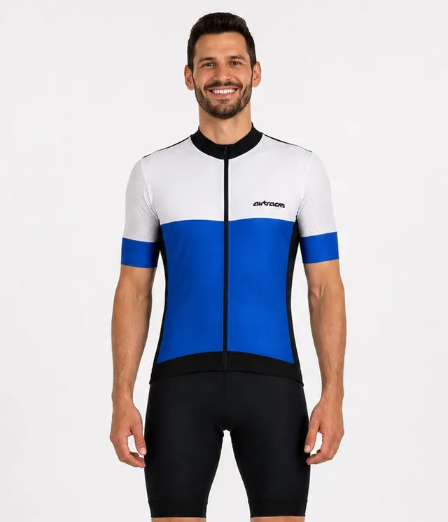 airtracks-pro-team-iii-maillot-v-lo-homme-bleu-blanc image 1
