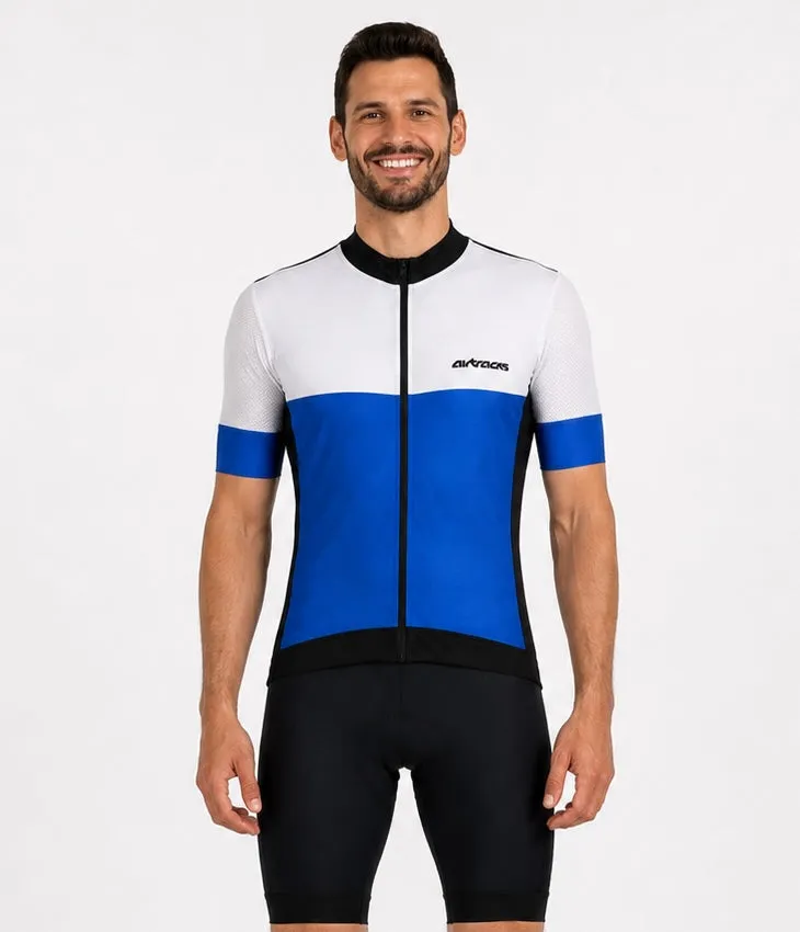 airtracks-pro-team-iii-maillot-v-lo-homme-bleu-blanc image 1