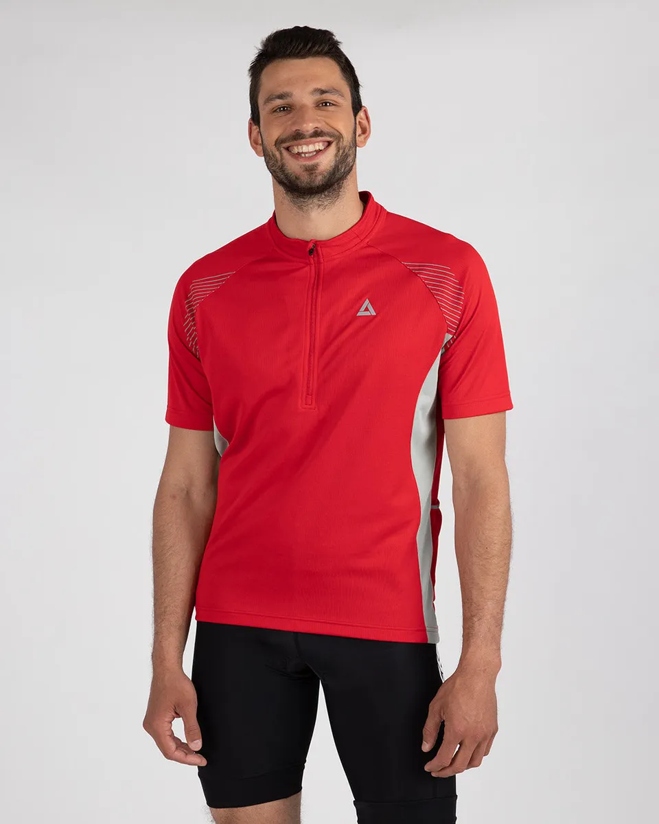 airtracks-team-ii-maillot-v-lo-homme-m-rouge-gris-respirant image 1