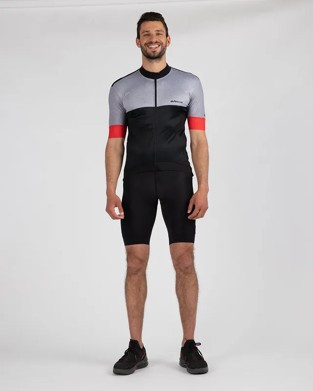 airtracks-pro-team-line-maillot-v-lo-homme-noir-gris-manches-courtes image 1