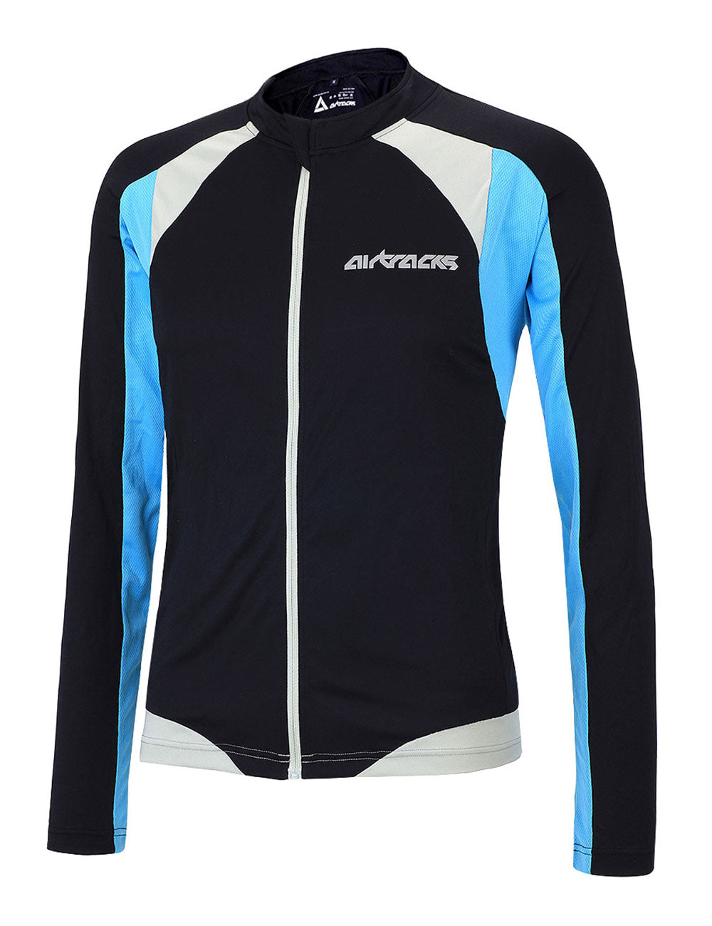 airtracks-pro-t-maillot-v-lo-homme-noir-bleu-manches-longues image 1
