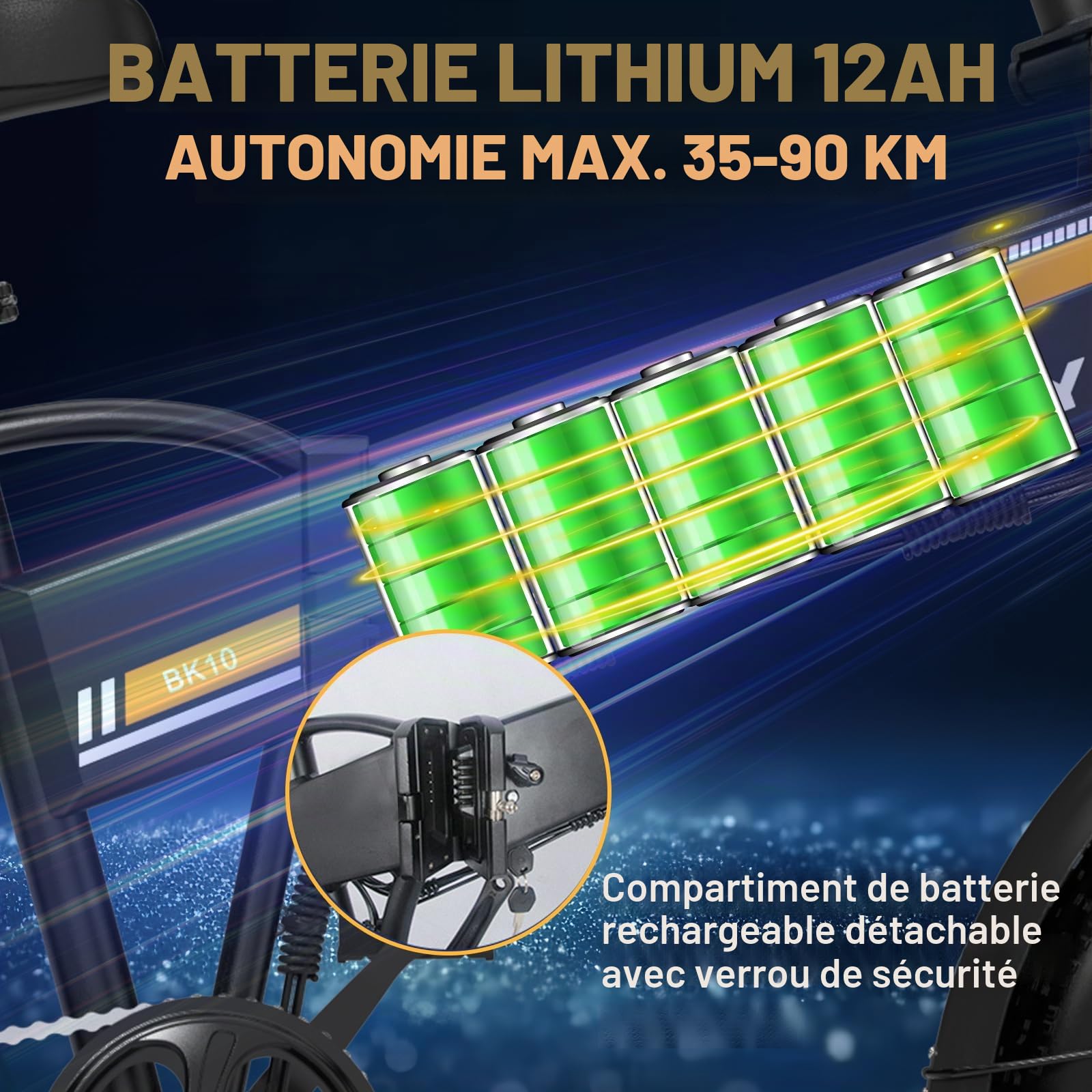 hitway-bk10-vtc-lectrique-pliable-20-noir-orange-36v image 2