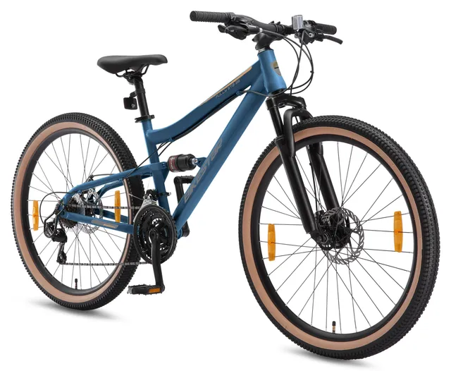 bikestar-vtt-26-pouces-tout-suspendu-bleu-21-vitesses image 1