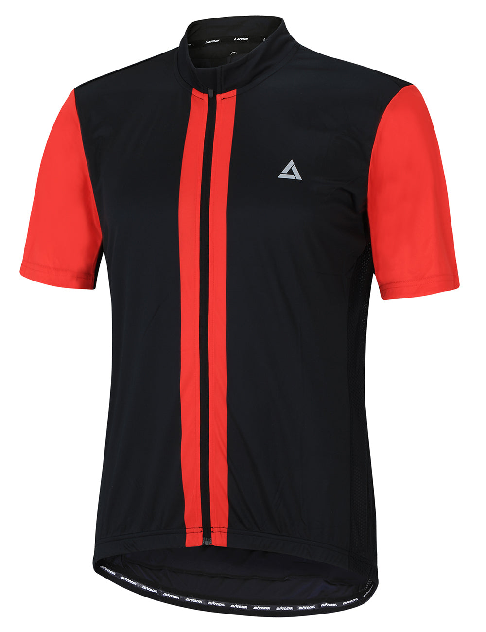 airtracks-pro-line-ii-maillot-v-lo-court-noir-rouge-respirant image 1