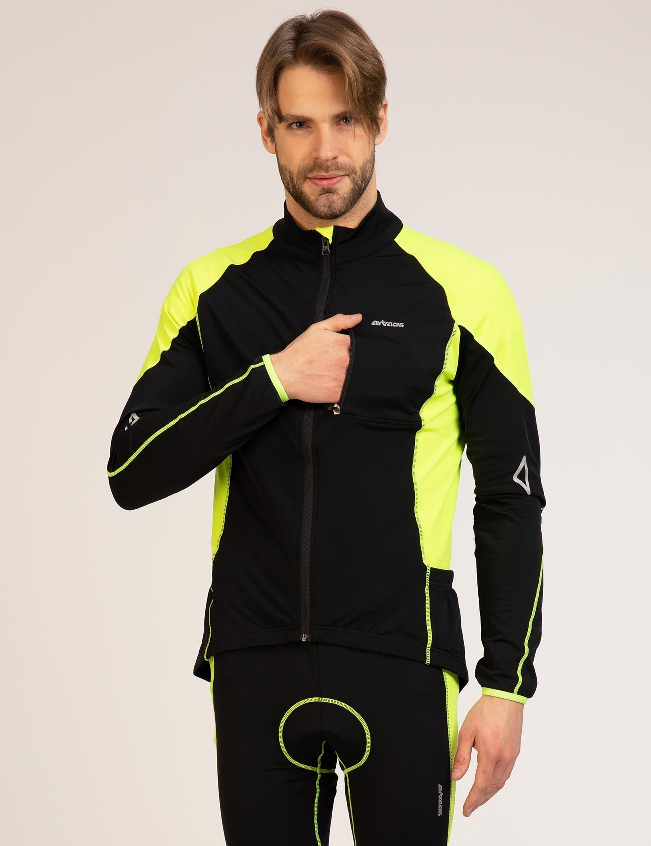 airtracks-v-tements-de-v-lo-maillot-pro-t-maillot-thermique-noir image 6