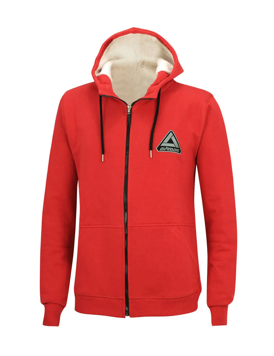 airtracks-sweat-hiver-homme-capuche-zip-rouge-polaire-m image 1