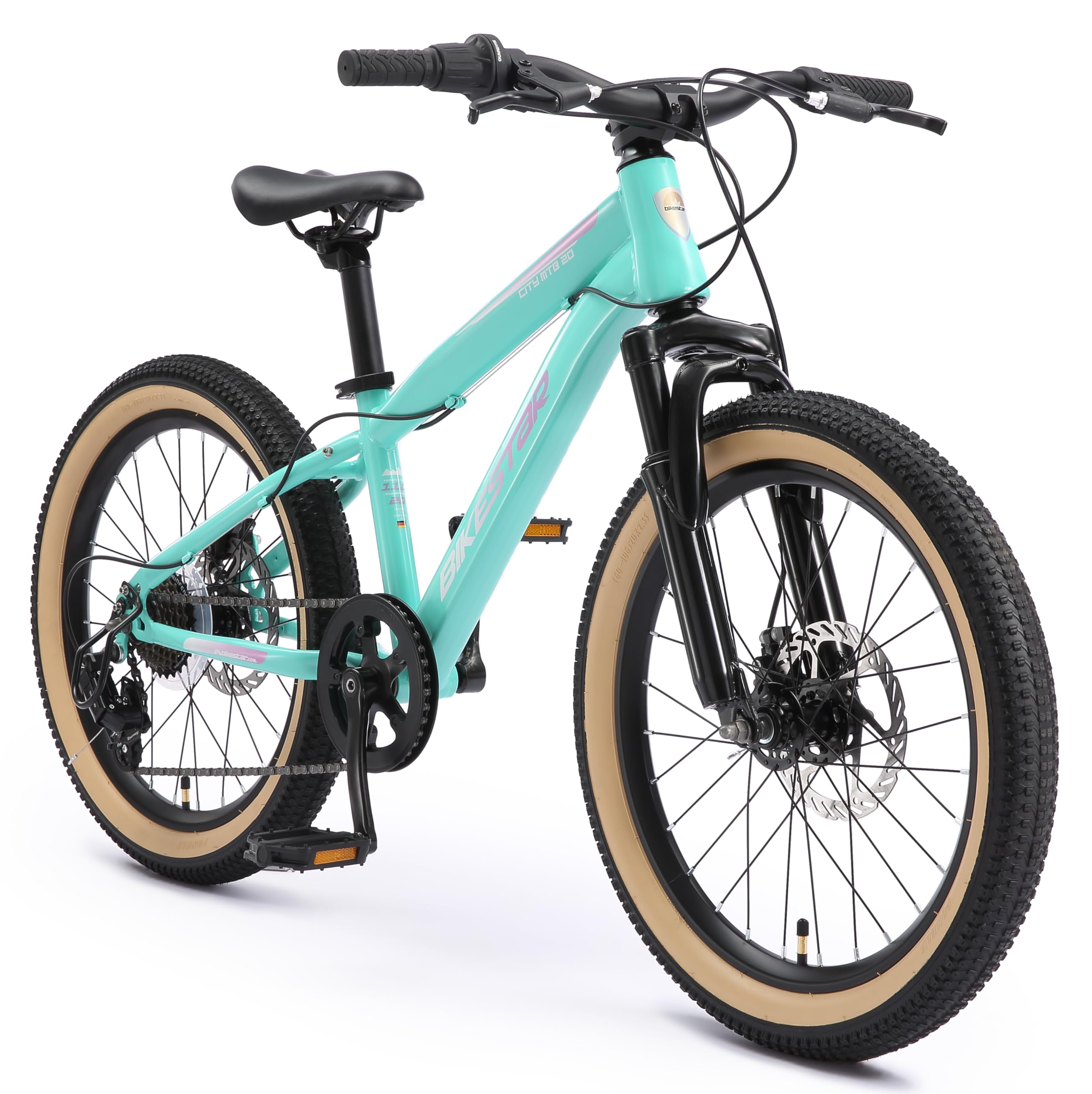 bikestar-vtt-enfant-20-pouces-menthe-7-vitesses-shimano image 1