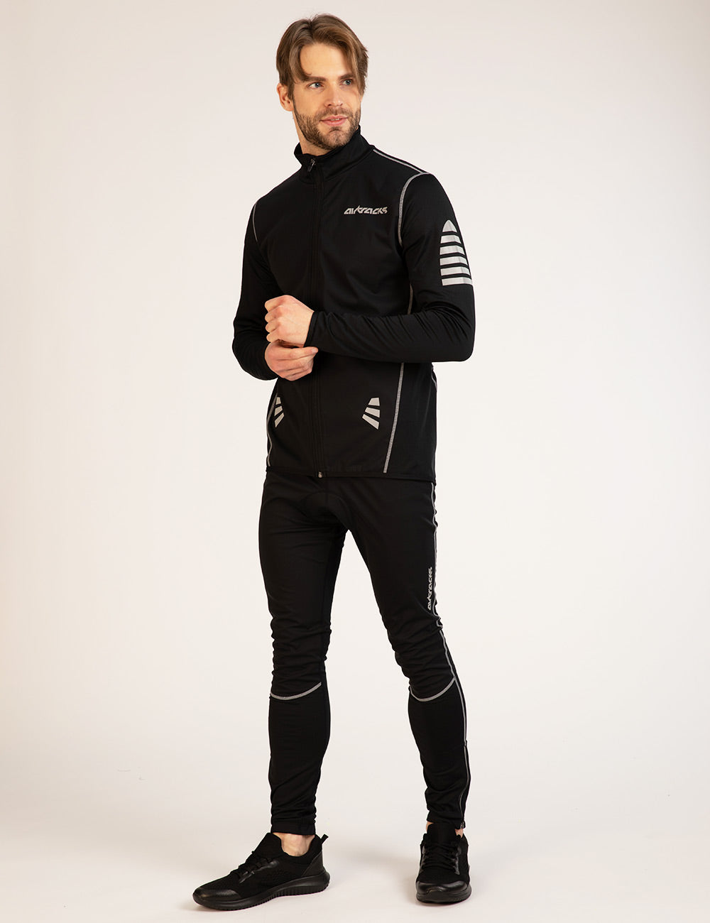 airtracks-v-lo-maillot-v-lo-hiver-thermique-noir-gris-ml image 1