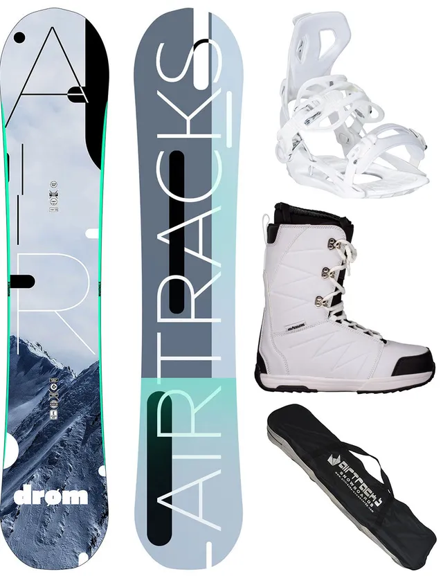 airtracks-drom-set-snowboard-femme-fixations-boots image 1