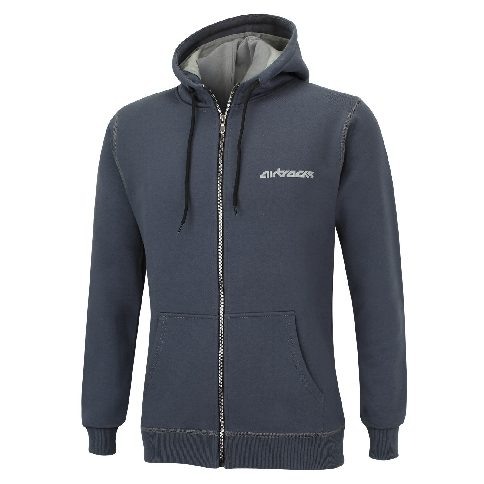 airtracks-team-pro-sweat-homme-gris-fonc-zip-capuche-l image 1